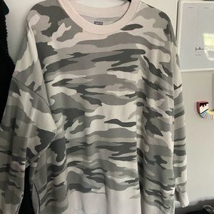 aerie camo print pullover